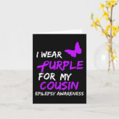 Epilepsy Bewustheid dat ik Paars Draag heb voor mi Kaart (Gele Bloem)