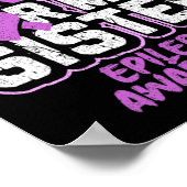 Epilepsy Bewustheid dat ik Paars Draag heb voor mi Poster (Hoek)