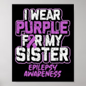 Epilepsy Bewustheid dat ik Paars Draag heb voor mi Poster (Voorkant)