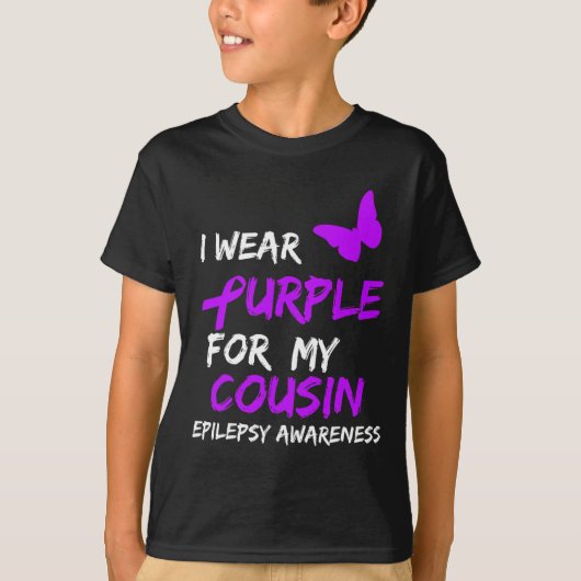 Epilepsy Bewustheid dat ik Paars Draag heb voor mi T-shirt (Voorkant)