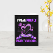 Epilepsy Bewustheid dat ik Paars voor mijn dochter Kaart (Gele Bloem)