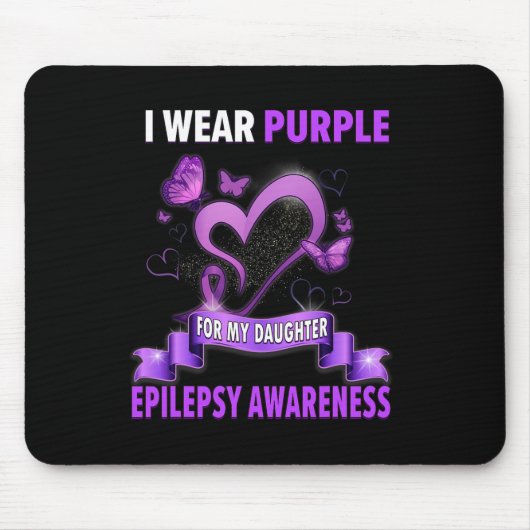 Epilepsy Bewustheid dat ik Paars voor mijn dochter Muismat (Voorkant)