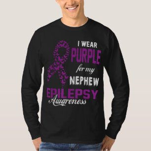 Epilepsy Bewustheid dat ik Paars voor mijn Nephew T-shirt