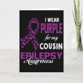 Epilepsy Bewustheid dat ik Paars voor mijn nicht F Kaart (Voorkant)