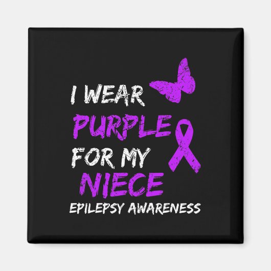 Epilepsy Bewustheid dat ik Paars voor mijn nichtri Magneet (Voorkant)