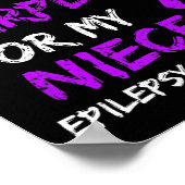Epilepsy Bewustheid dat ik Paars voor mijn nichtri Poster (Hoek)