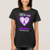 Epilepsy Bewustheid dat ik paars voor mijn zoon Dr T-shirt (Voorkant)