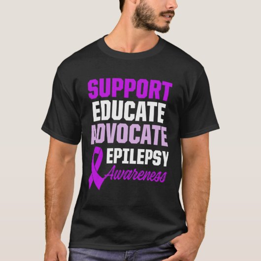 Epilepsy Bewustheid Epileptische warrior Surviof 1 T-shirt (Voorkant)