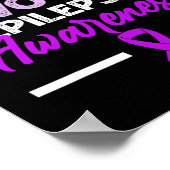 Epilepsy Bewustheid Epileptische warrior Surviof 2 Poster (Hoek)