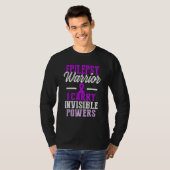 Epilepsy Bewustheid Epileptische warrior Surviof 2 T-shirt (Voorkant volledig)