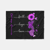 Epilepsy Bewustheid Faith Hope Love Leopard Sunflo Fleece Deken (Voorkant (Horizontaal))