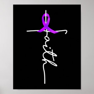 Epilepsy Bewustheid Faith Ribbon Poster