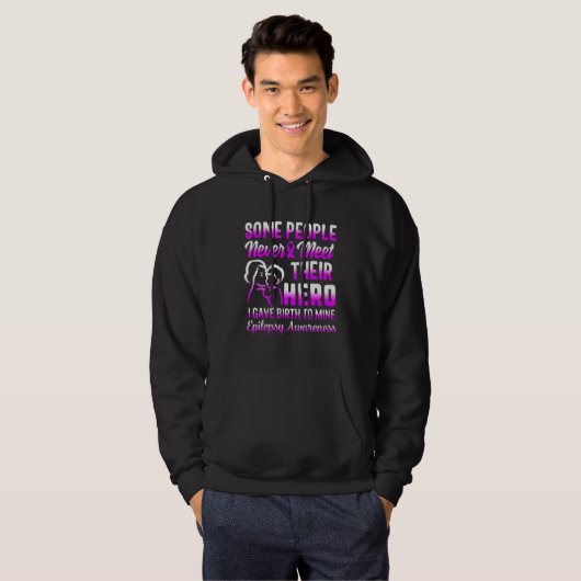 Epilepsy Bewustheid Hero Seizure Moeder van Epilep Hoodie (Voorkant volledig)