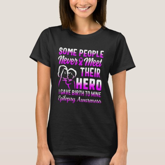 Epilepsy Bewustheid Hero Seizure Moeder van Epilep T-shirt (Voorkant)