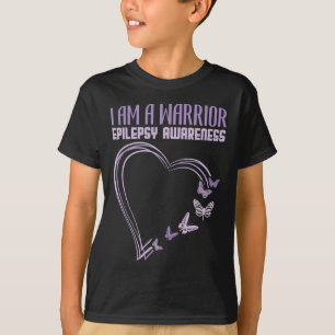 Epilepsy Bewustheid Ik ben een Warrior Heart Butte T-shirt