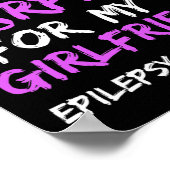 Epilepsy Bewustheid Ik draag Paars voor mijn Vrien Poster (Hoek)