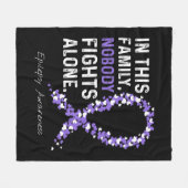 Epilepsy Bewustheid in deze familie Niemand vecht Fleece Deken (Voorkant (Horizontaal))