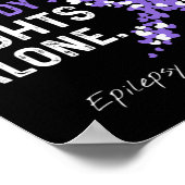 Epilepsy Bewustheid in deze familie Niemand vecht Poster (Hoek)