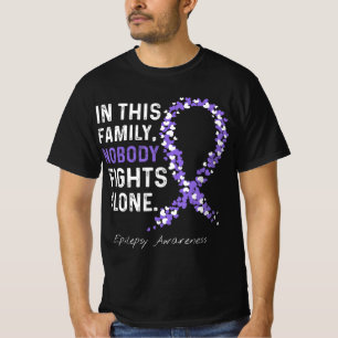 Epilepsy Bewustheid in deze familie Niemand vecht T-shirt