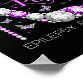 Epilepsy Bewustheid in november Draag we Paarse ma Poster (Hoek)