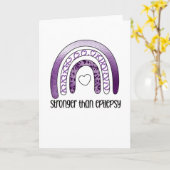 Epilepsy Bewustmaands | Epilepsy Warrior Paars Kaart (Gele Bloem)