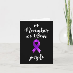 Epilepsy Bewustmaands in november Draag Purpl Kaart