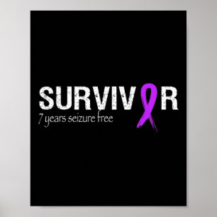 Epilepsy Bewustmaands in november Draag Purpl Poster