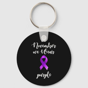 Epilepsy Bewustmaands in november Draag Purpl Sleutelhanger