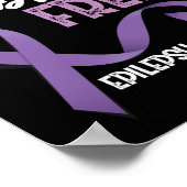 Epilepsy Bewustmaking 1 jaar Seizoensvrij Koolstof Poster (Hoek)
