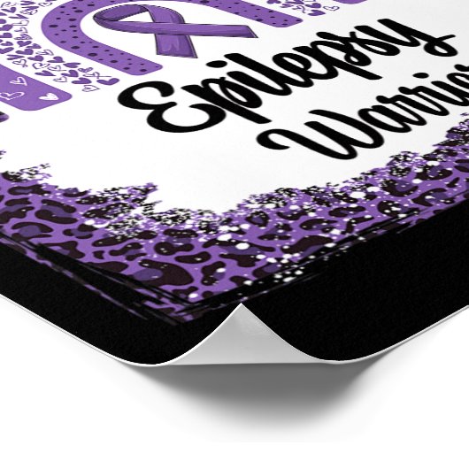 Epilepsy Bewustmaking Bleekte regenboogluipaard Pa Poster (Hoek)