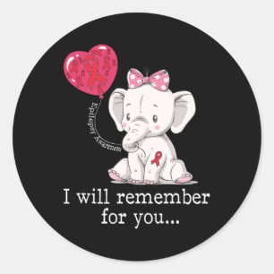 Epilepsy Bewustmaking Elephant Ronde Sticker
