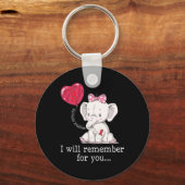 Epilepsy Bewustmaking Elephant Sleutelhanger (Voorkant)