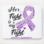 Epilepsy Bewustmaking Haar strijd is mijn strijd Muismat (Voorkant)