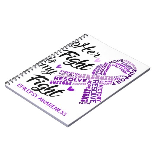 Epilepsy Bewustmaking Haar strijd is mijn strijd Notitieboek (Linkerzijde)