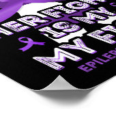Epilepsy Bewustmaking Haar strijd is mijn strijd Poster (Hoek)