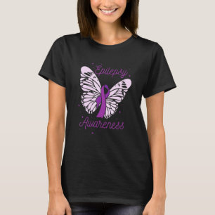 Epilepsy Bewustmaking Maand Paars Ribbon Advocate  T-shirt