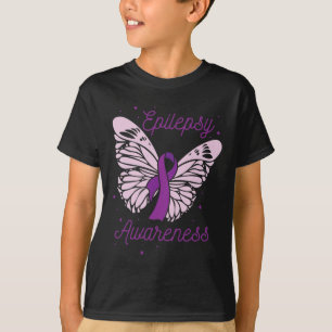 Epilepsy Bewustmaking Maand Paars Ribbon Advocate  T-shirt