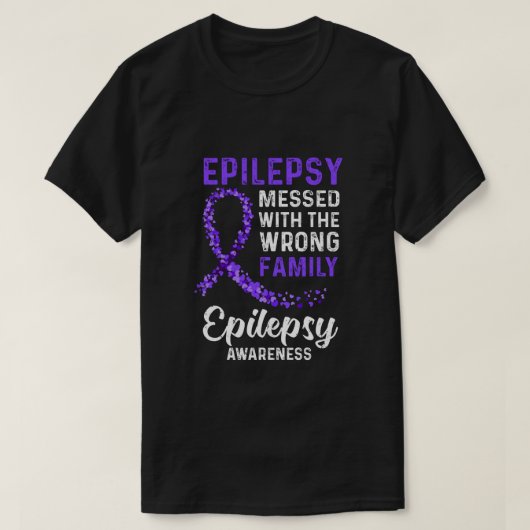 Epilepsy Bewustmaking met de verkeerde familie Su T-shirt (Design voorkant)