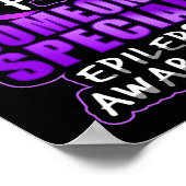 Epilepsy Bewustmaking Paars voor iemand speciaal Poster (Hoek)