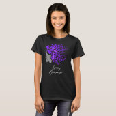 Epilepsy Bewustmaking Paarse Butterflies T-shirt (Voorkant volledig)