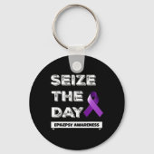 Epilepsy Bewustmaking Technical Epileptic Warrior Sleutelhanger (Voorkant)