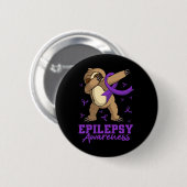 Epilepsy Bewustmakingsblad Epileptische Epileptisc Ronde Button 5,7 Cm (Voorkant /achterkant)
