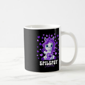 Epilepsy Bewustmakingsmaand Paarse Ribbon Unicorn Koffiemok