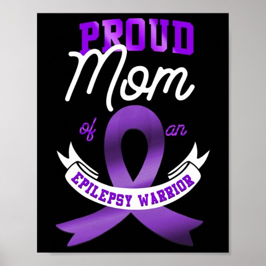 Epilepsy Bewustwording Proud Mam van Epilepsy Warr Poster (Voorkant)