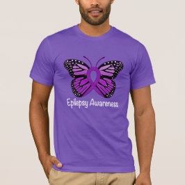 Epilepsy Butterfly Awareness Ribbon T-shirt