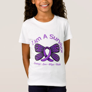 Epilepsy Butterfly Ik ben een overlevende T-shirt