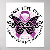 Epilepsy Butterfly Tribal Poster (Voorkant)