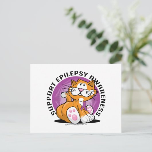 Epilepsy Cat Briefkaart (Staand voorkant)
