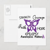 Epilepsy Celtic Butterfly 3 Briefkaart (Voorkant / Achterkant)