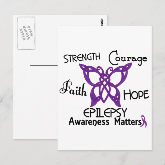 Epilepsy Celtic Butterfly 3 Briefkaart (Voorkant / Achterkant)